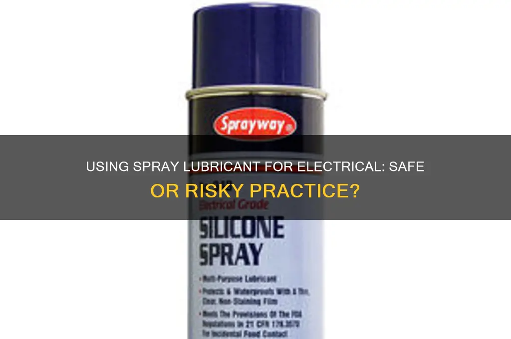 can you use spray lubricant for electrical