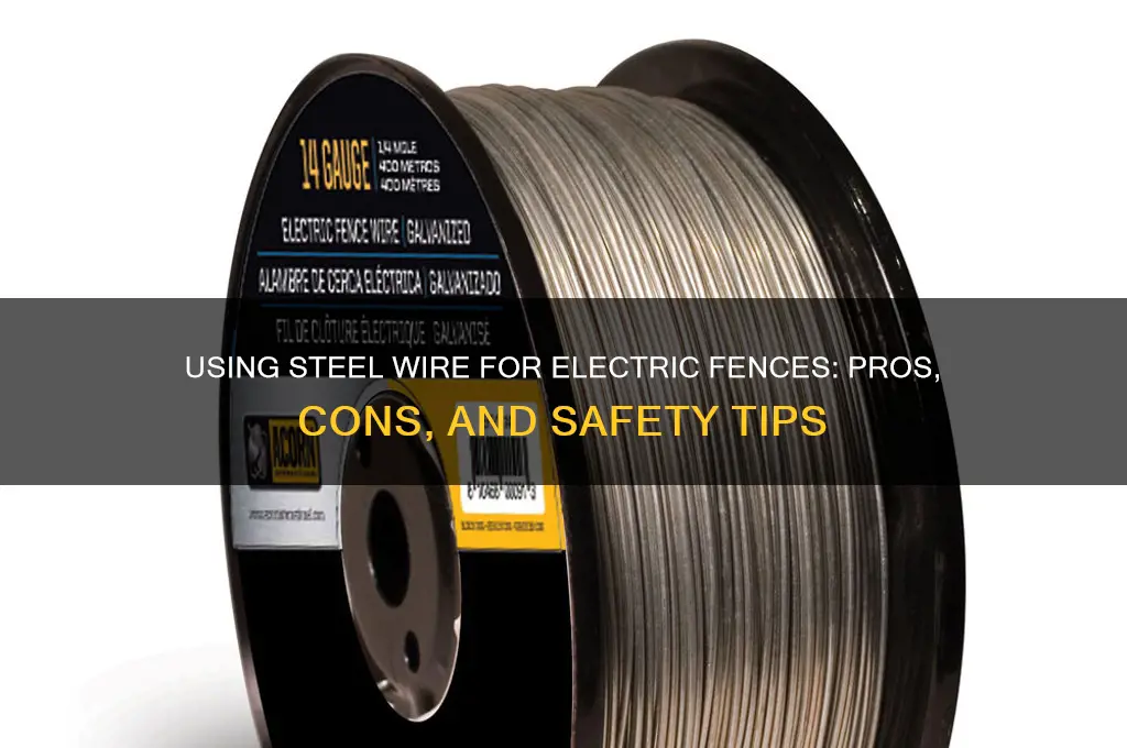 can you use steel wire for electric fence