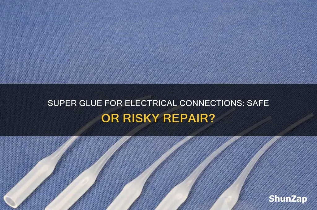 can you use super glue on electrical connections