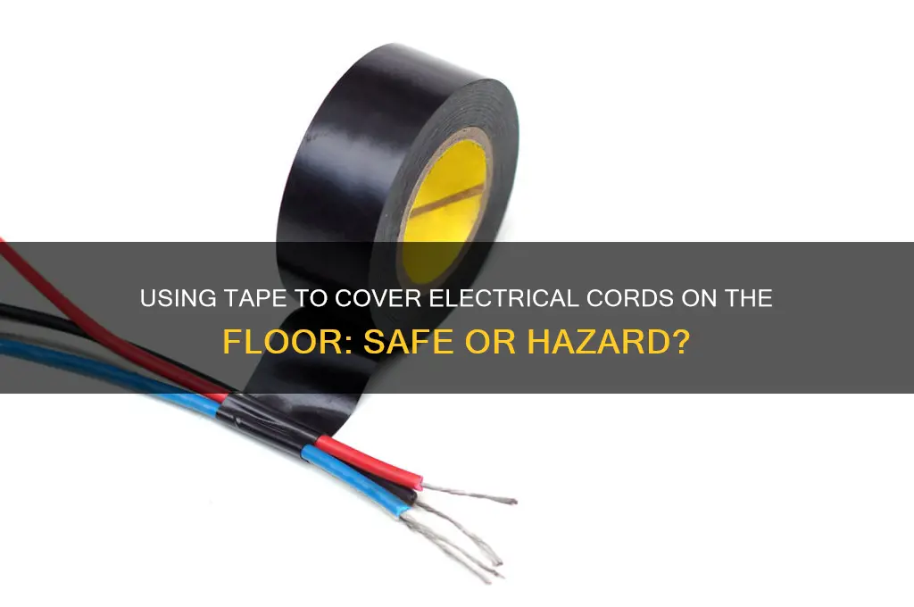 can you use tape to cover electrical cord on floor