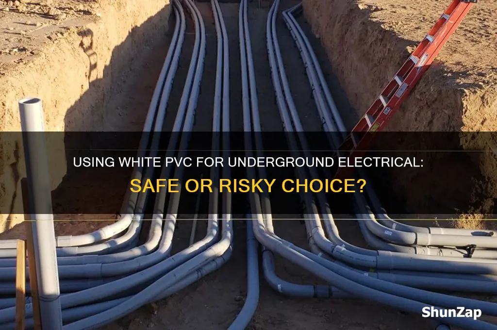 can you use white pvc for electrical underground