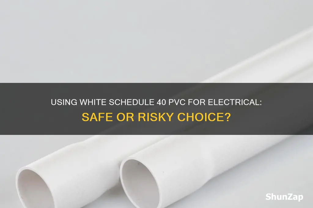 can you use white schedule 40 pvc for electrical