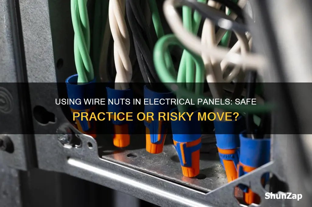 can you use wire nuts in an electrical panel