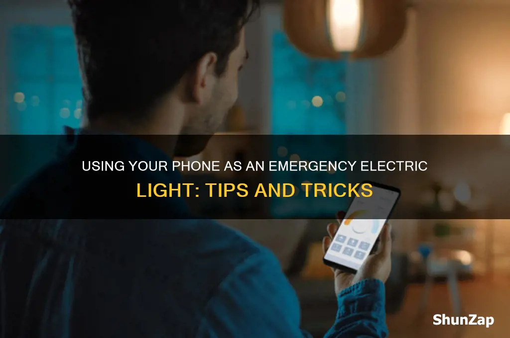 can you use your phone for electric light