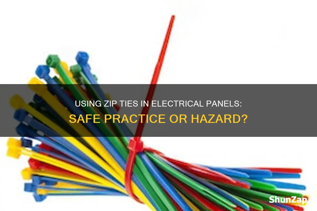 can you use zip ties in an electrical panel