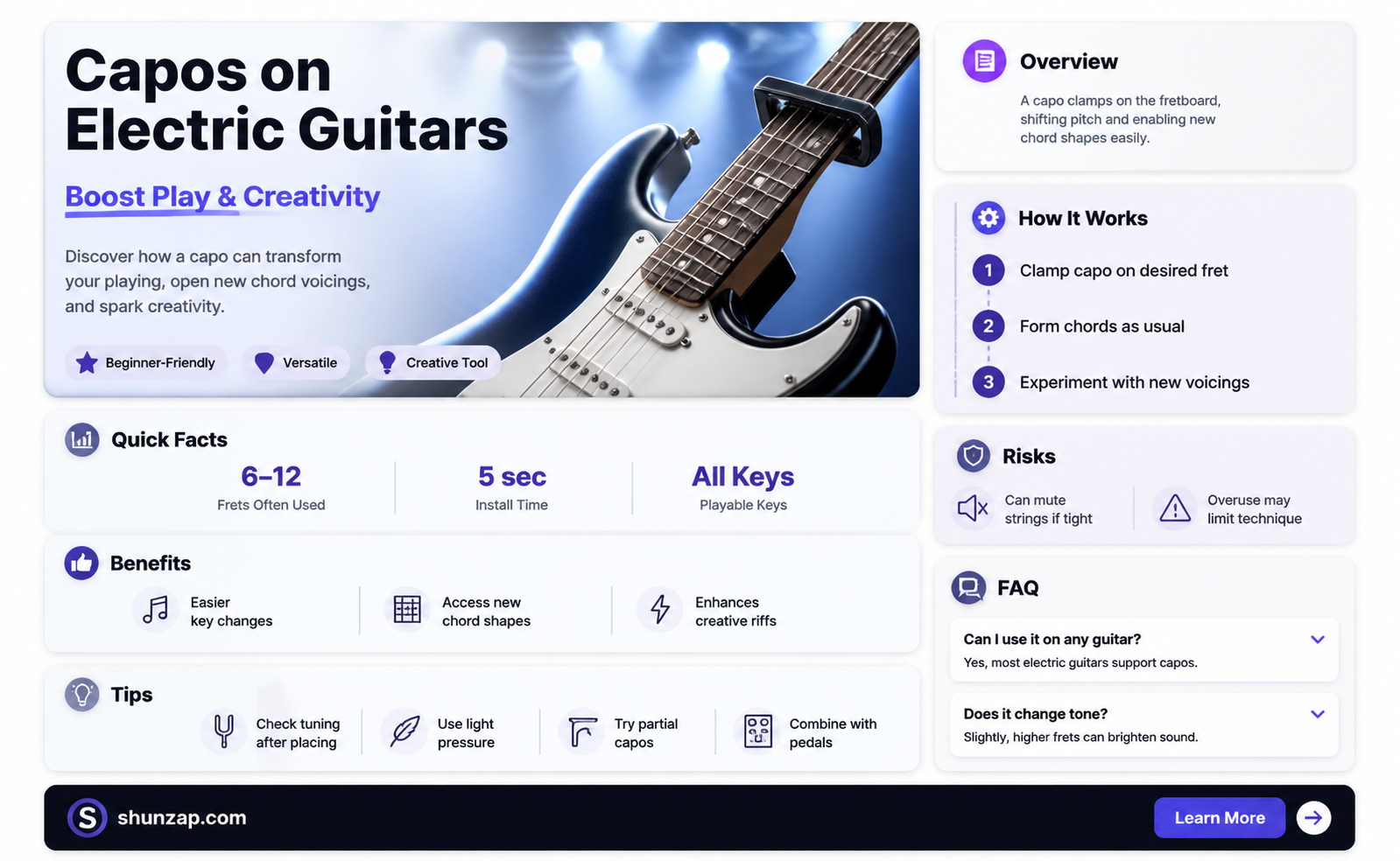 are capos used on electric guitars