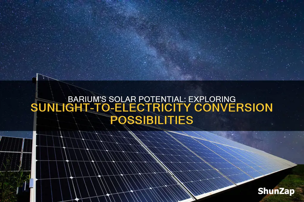 could barium be used to generate electricity from the sun