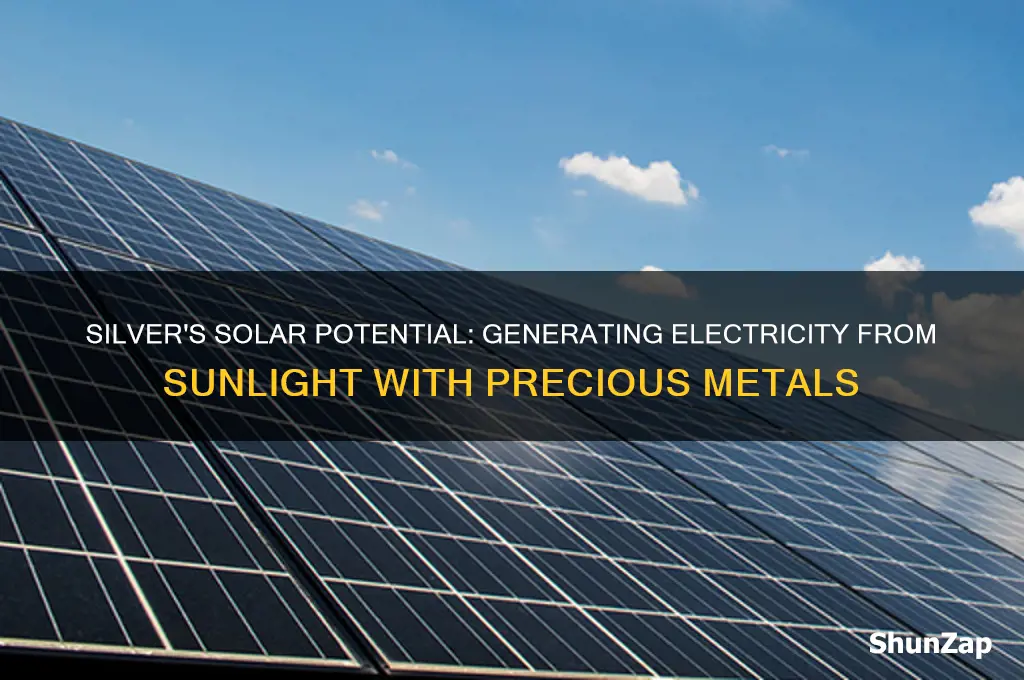 could silver be used to generate electricity from the sun