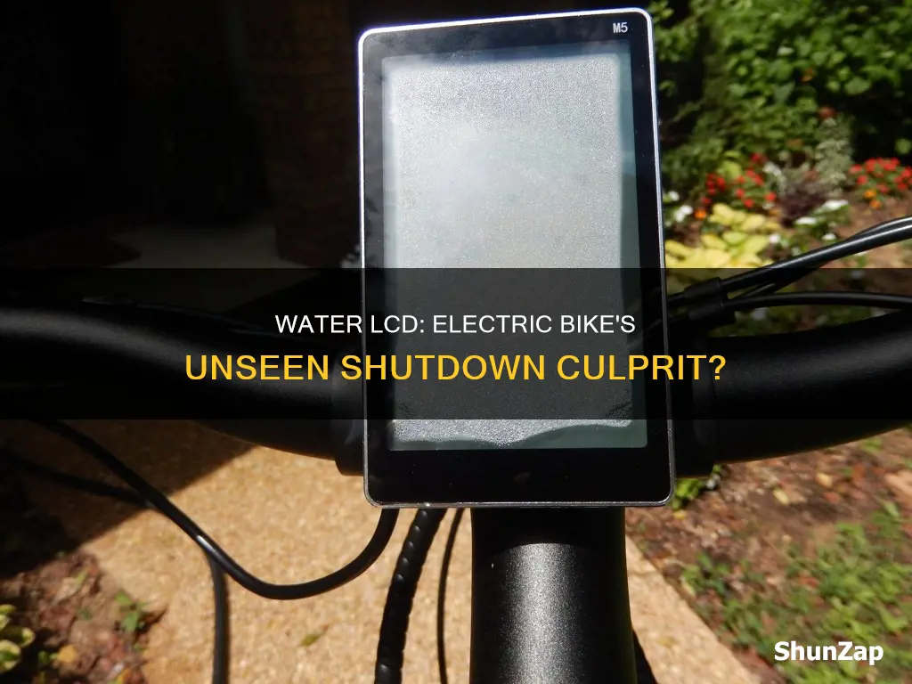 could water lcd shut electric bike off