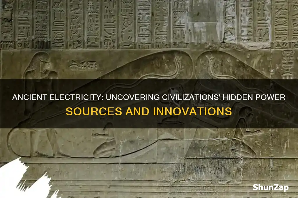 did ancient civilaxations use electricity