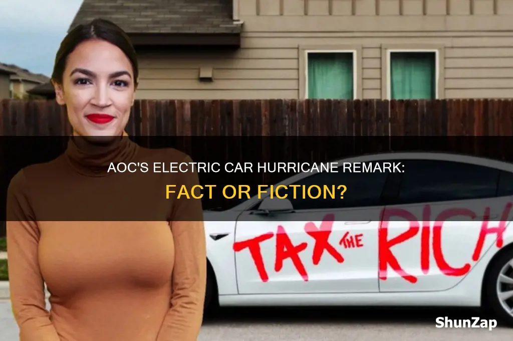 did aoc really say electric cars hurricane