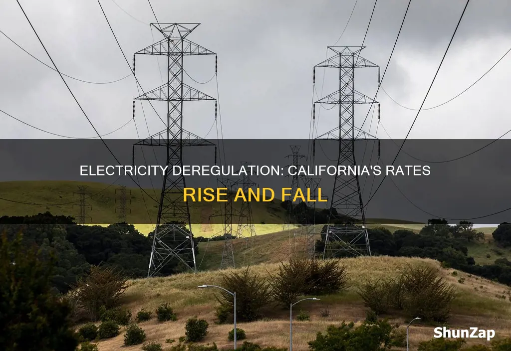 did california electricity rates increase with deregulation