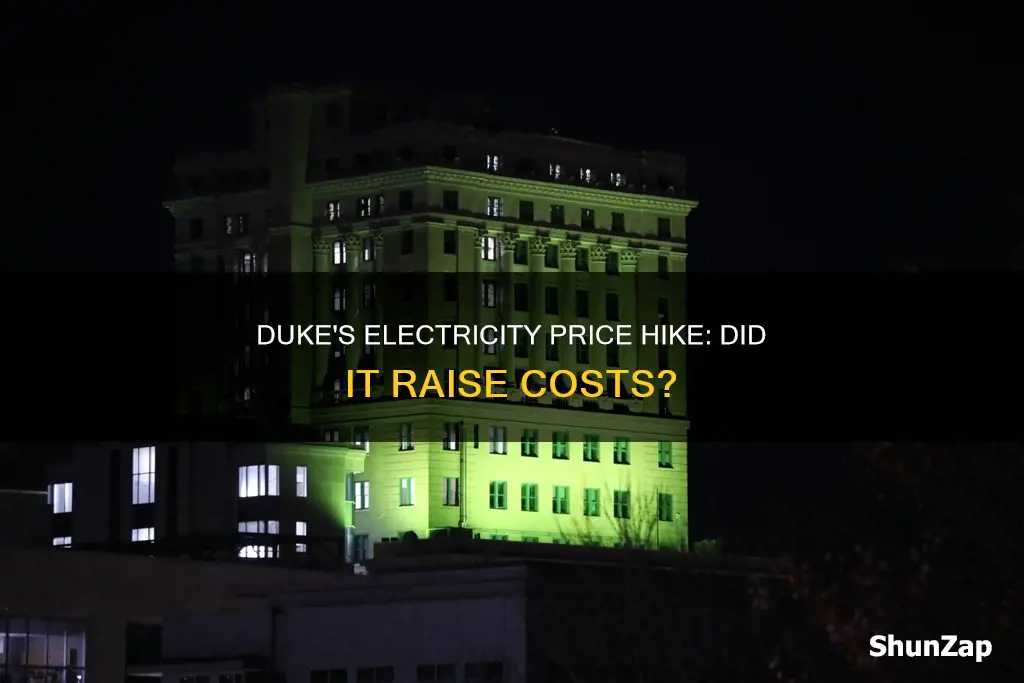 did duke raise the price of electricity