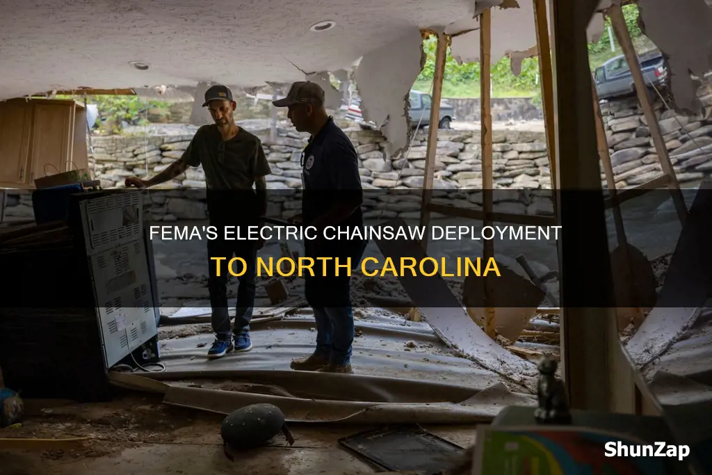 did fema send electric chainsaws to nc