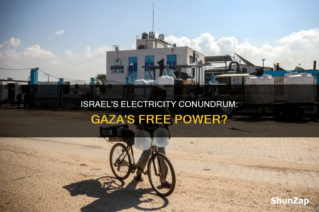 did israel provide free electricity to gaza