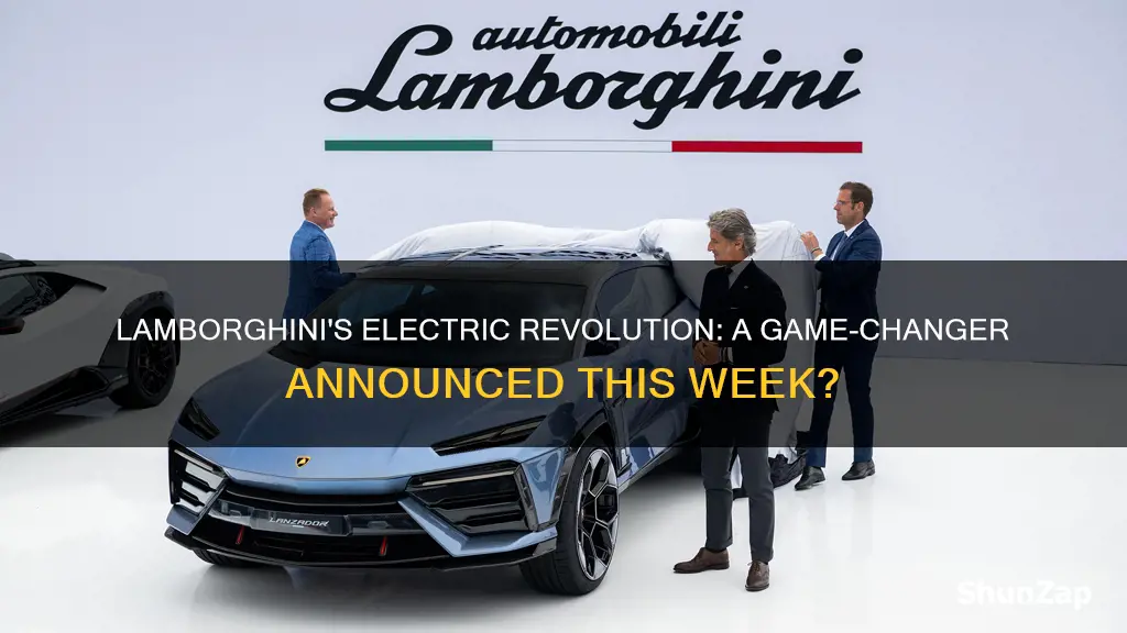 did lamborghini announce an electric vehicle this week