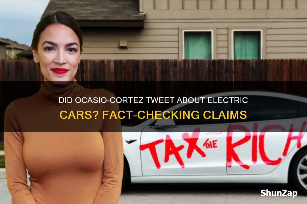 did ocasio cortez really tweet about electric cars