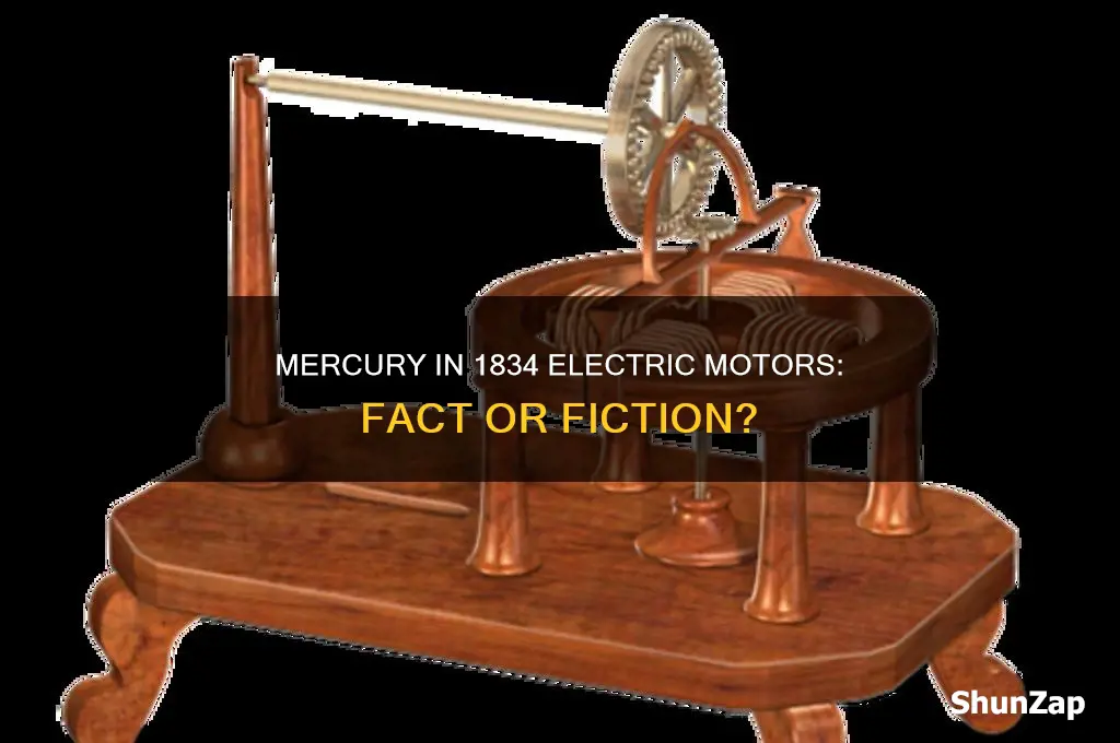 did the electric motor use mercury in 1834