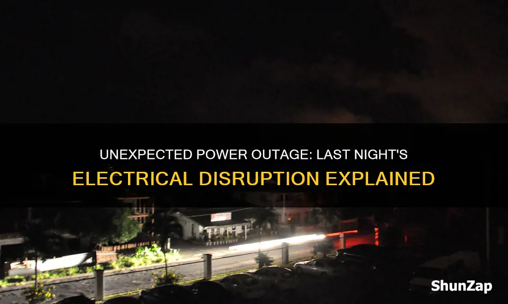 did the electricity go out last night