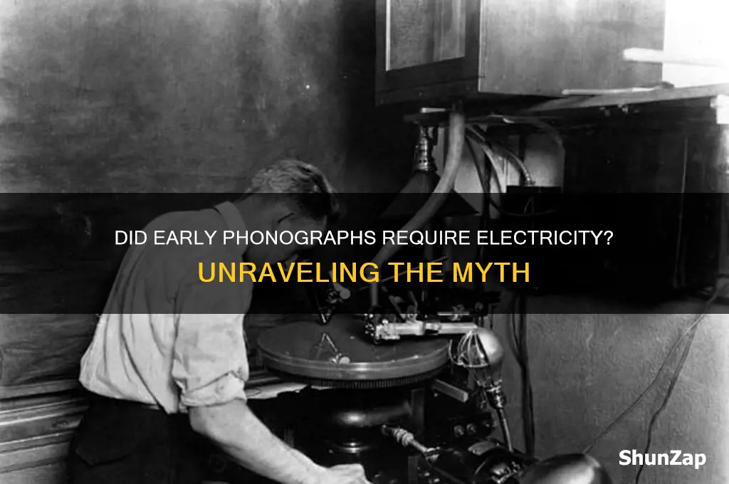 did the phonograph use electricity