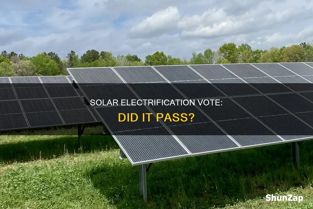 did the solar electrical vote go through