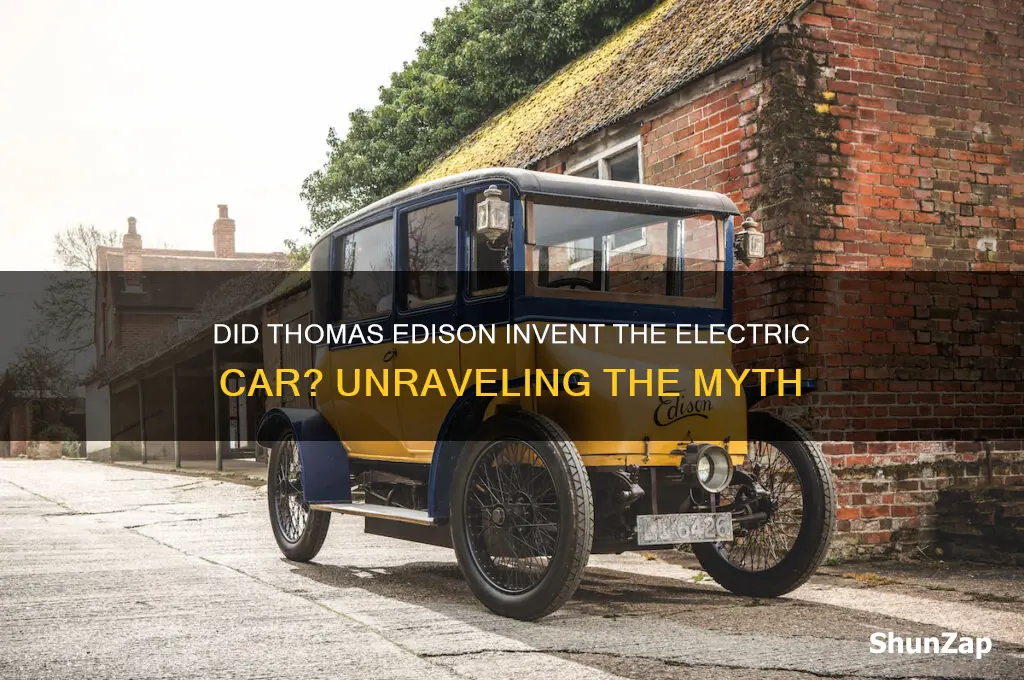 did thomas edison invent the electric car