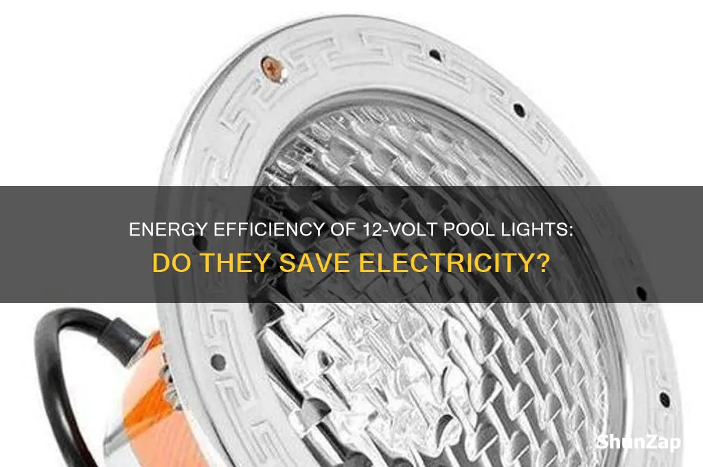 do 12 volts pool lights use less electricity