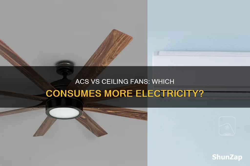 do acs or ceiling fans use more electricity
