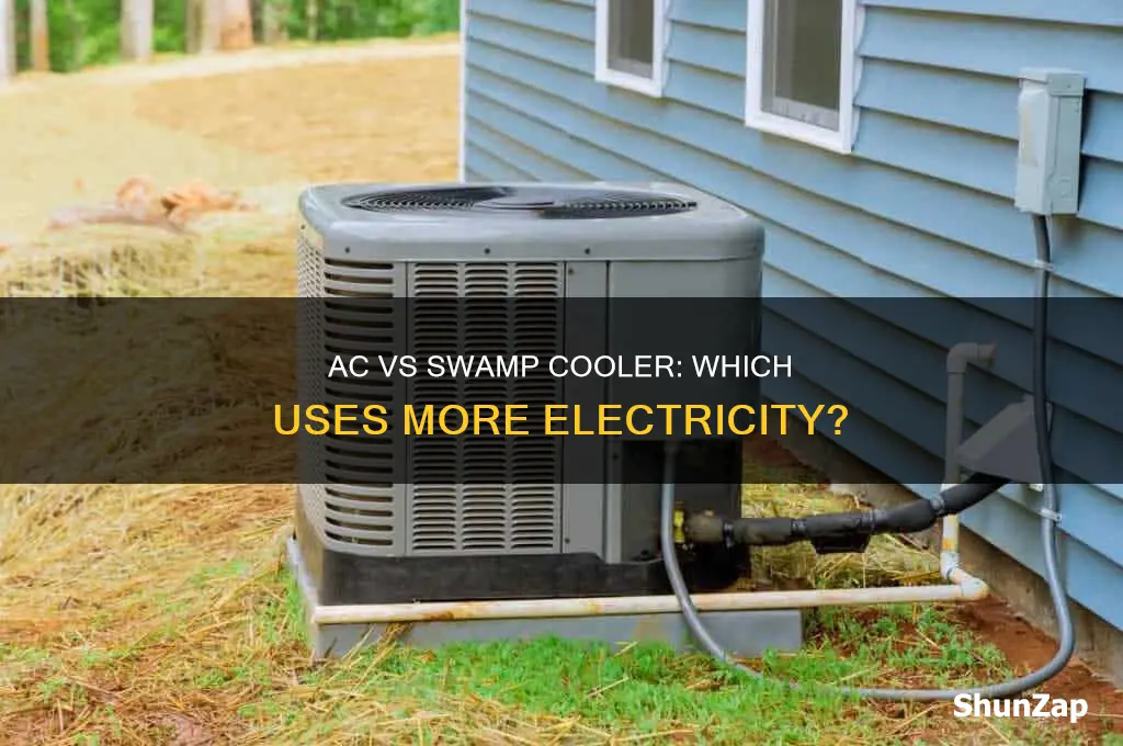 do acs or swamp coolers use more electricity