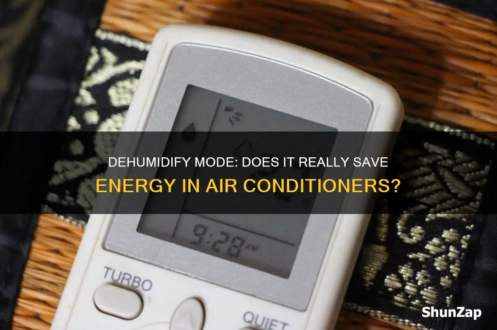 do air conditioners use less electricity in dehumidify setting