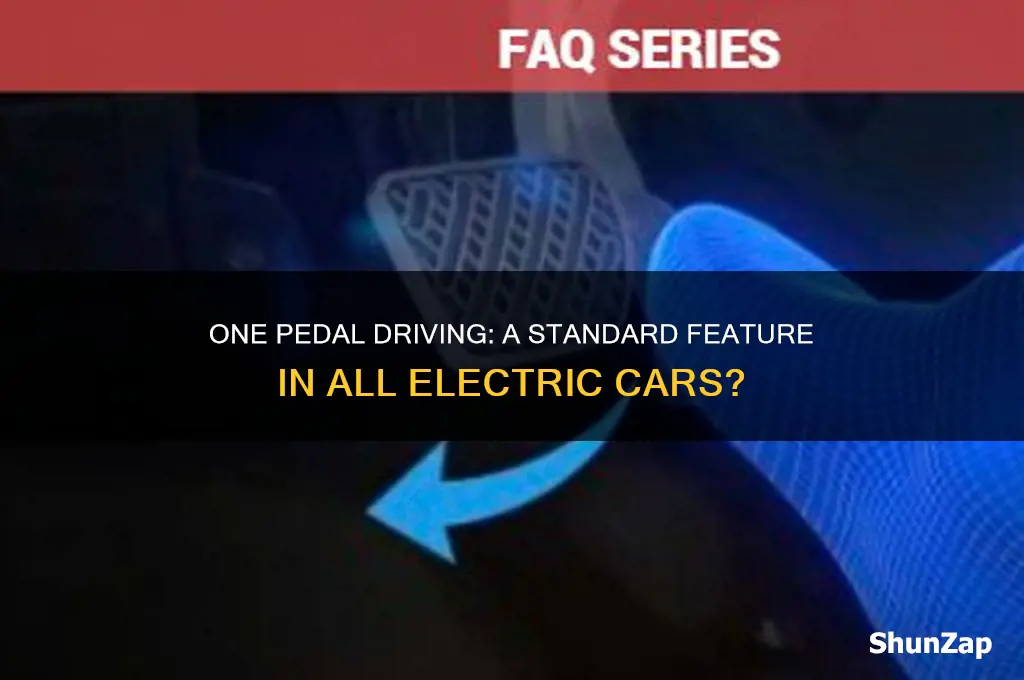 do all electric cars have one pedal driving