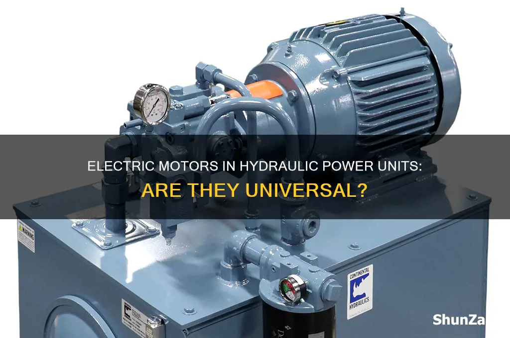 do all hydraulic power units use electric motors