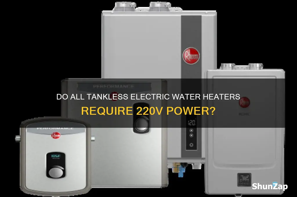 do all tankless electric water heaters use 220v