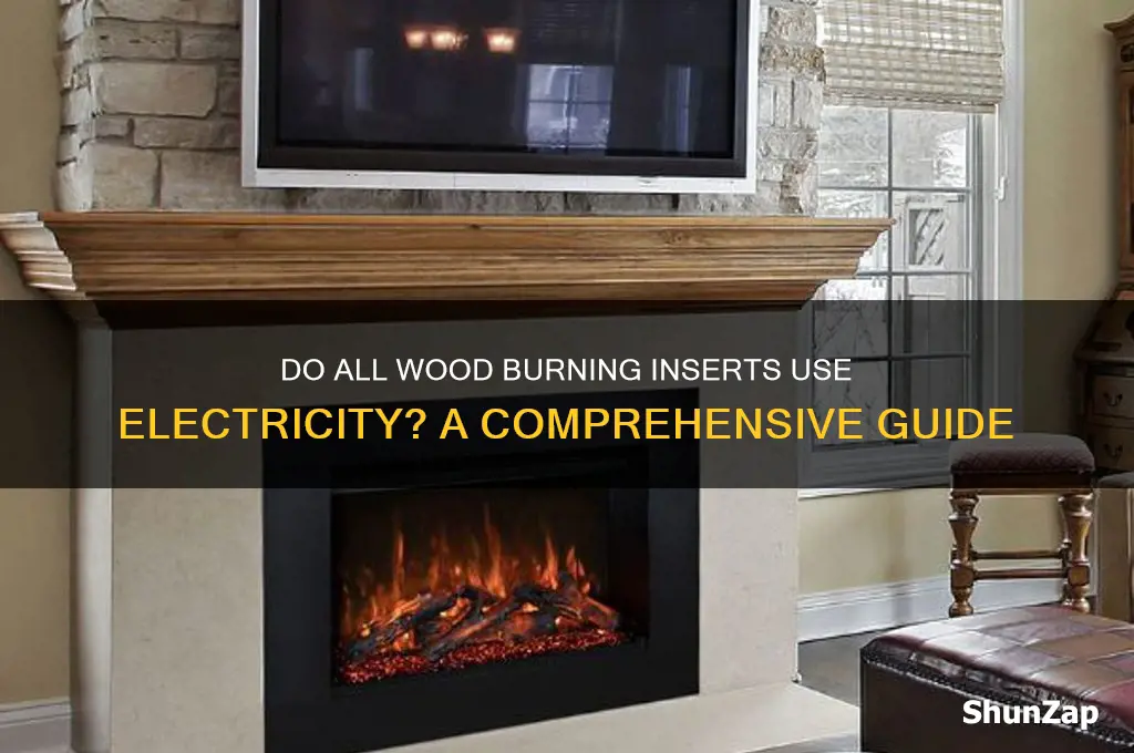 do all wood burning inserts use electricity
