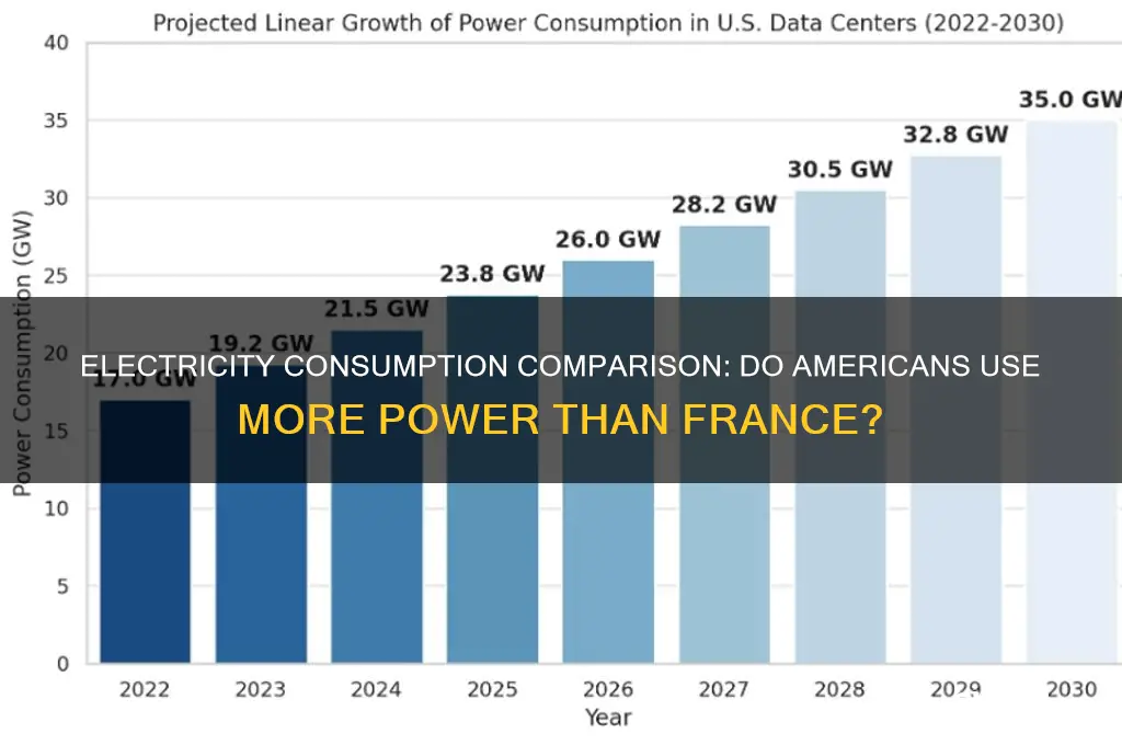 do americans use more electricity than france