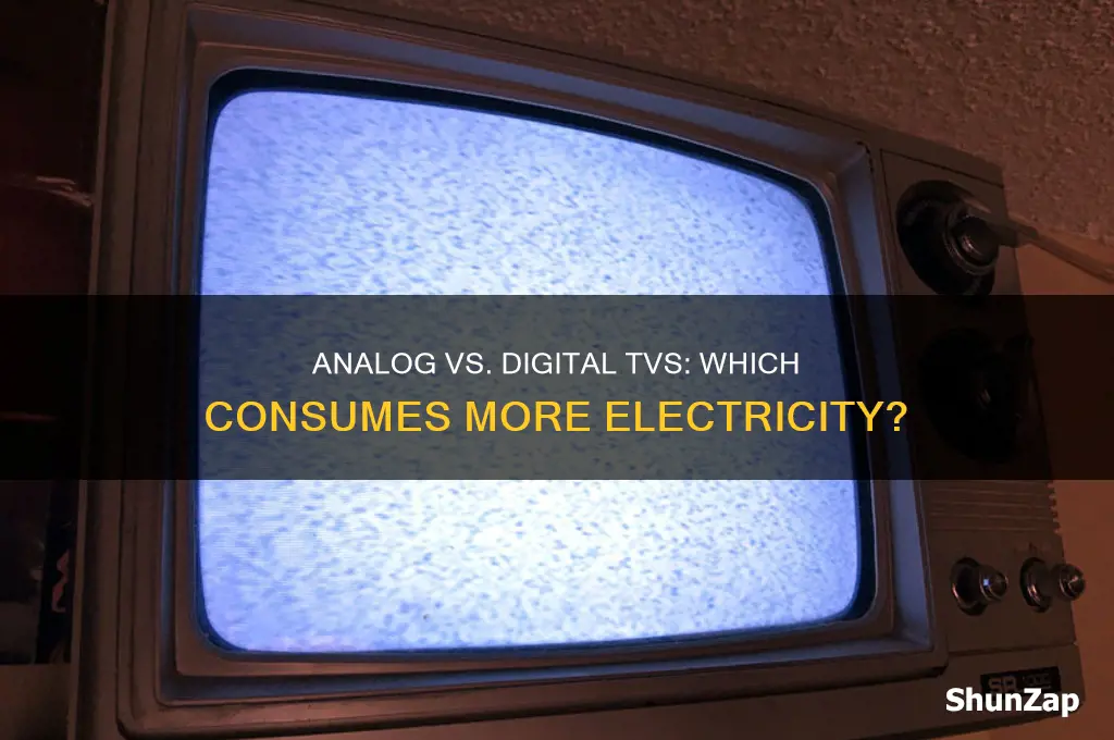 do analog tvs use more electric than digital
