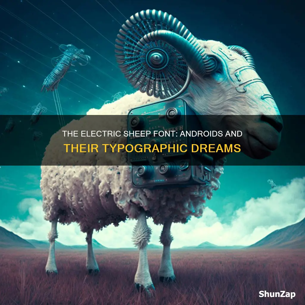do androids dream of electric sheep font