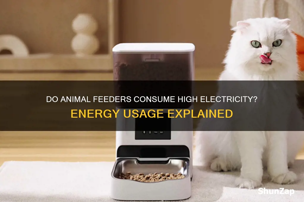 do animal feeders use a lot of electricity