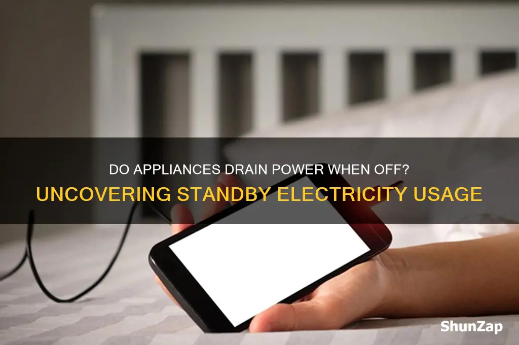 do appliances use electricity when not in use