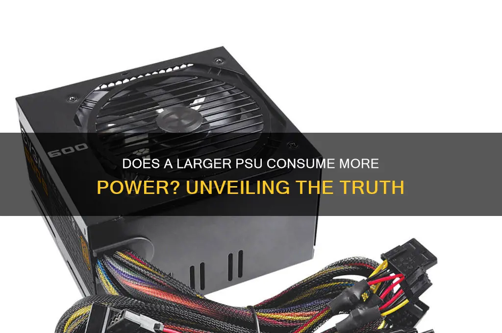 do bigger psu use more electricity