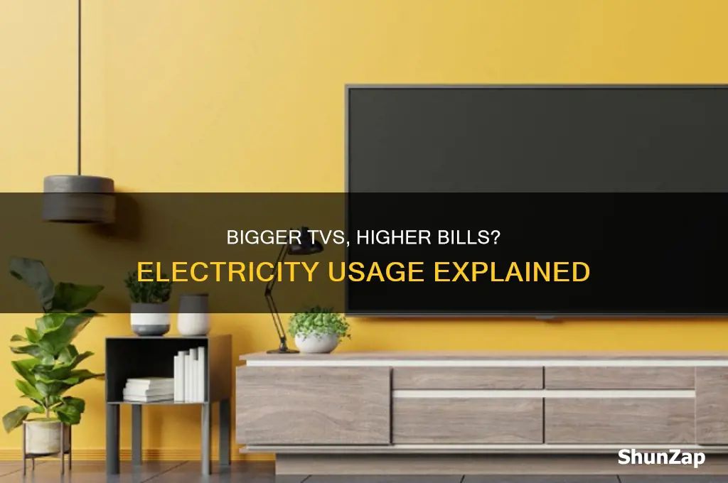 do bigger televisions use more electricity