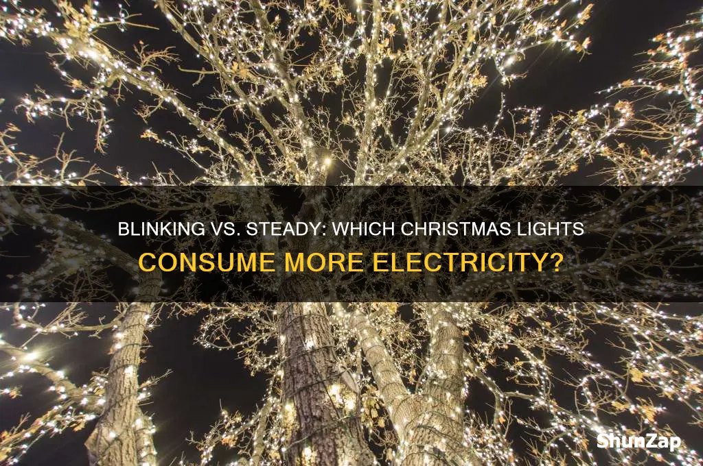do blinking christmas lights use more electricity