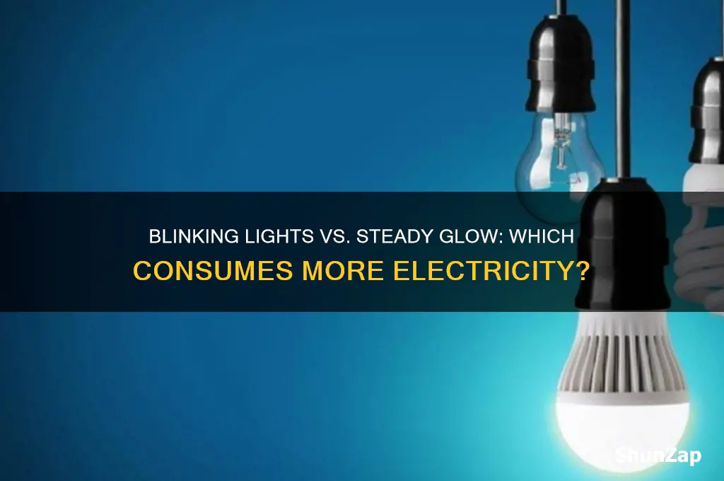 do blinking lights use more electricity