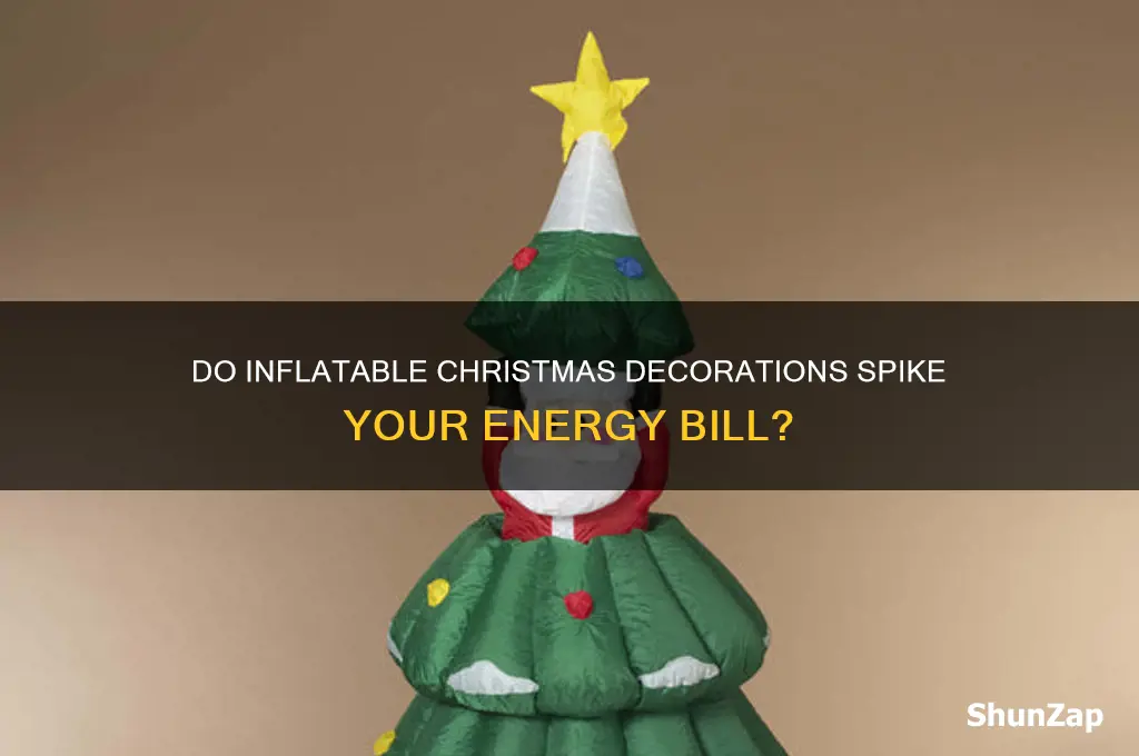 do blow up christmas decorations use a lot of electricity