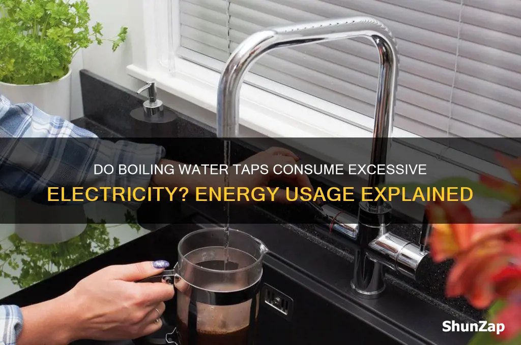 do boiling water taps use a lot of electricity