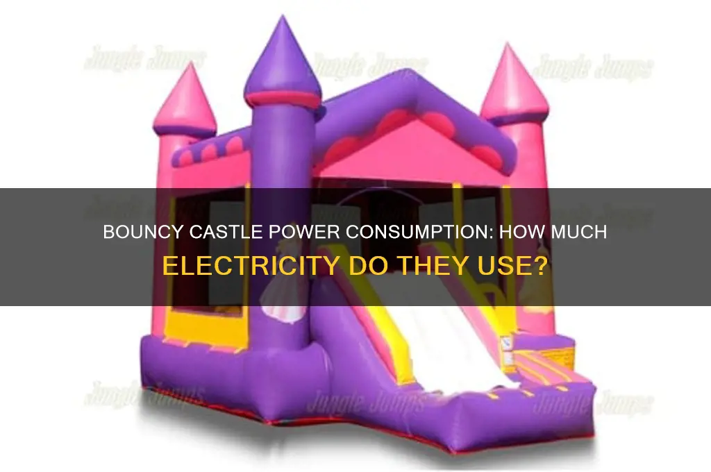 do bouncy castles use a lot of electricity