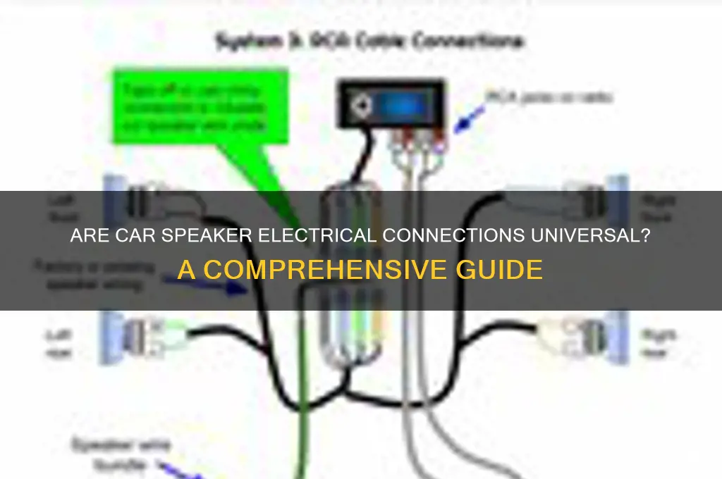do car speakers have universal electrical hookups