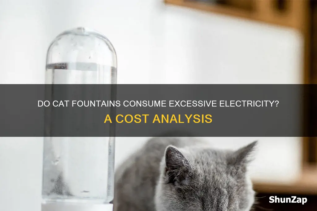 do cat fountains use a lot of electricity