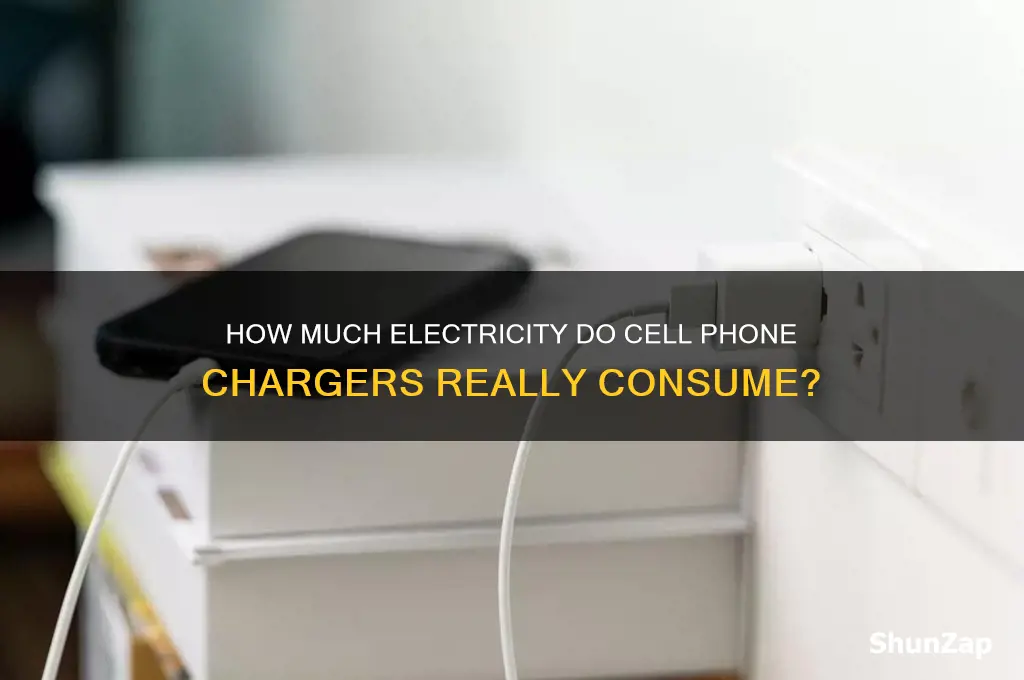 do cell phone chargers use a lot of electricity