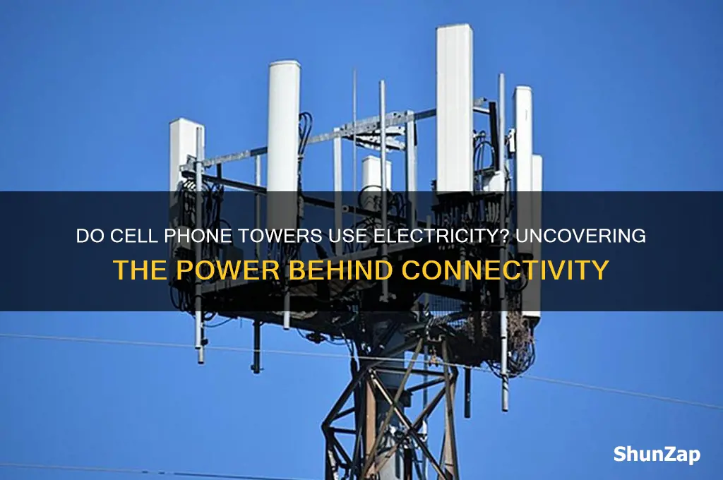 do cell phone towers use electricity
